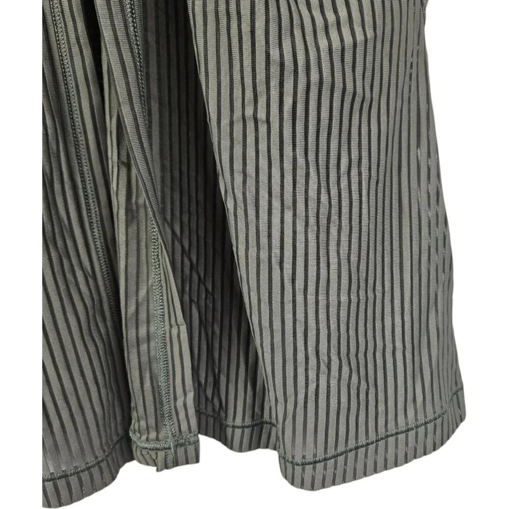 Lululemon Miles Ahead‎ Tank in Stripe Sage Olive Green